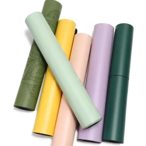 Yoga and Pilates Accessories Nonslip PU Natural Rubber Yoga Mat Custom Yoga Matten Beige